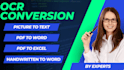 do conversion of picture pdf to any format ocr