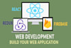 design and develop web application using react js