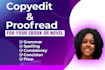 proofread and copy edit your novel or ebook