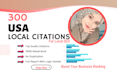 300 USA local citations directory submission for local business SEO gmb ranking
