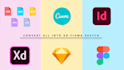 convert pdf,png,canva,indesign into xd, figma