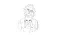 draw minimalist single line art cartoon couple portrait for a birthday gift