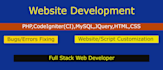 create website full stack web developer php codeigniter mysql database