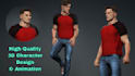 create 3d character animation, modeling and rigging