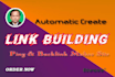 create link building automatic by ping and backlinks maker website