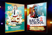 do amazing kids birthday summer school event flyers