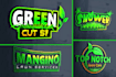 do grass trimming, lawn care, landscape logo