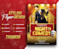design modern flyer for comedy, halloween, corporate, charity and live events