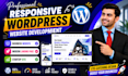build a responsive wordpress website with modern design for business or startup