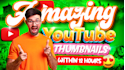 design amazing clickbait youtube thumbnail in 2 hours