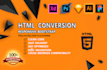 convert PSD to html sketch to html figma to html responsive