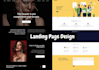 create a landing page using HTML CSS bootstrap and js
