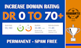 increase ahrefs domain rating dr 70 using dofollow authority SEO backlinks