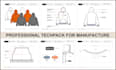 create detailed fashion design flat sketches and tech packs