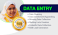 data enrichment, missing data collect, data entry