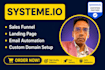 build a sales funnel and landing page on systemeio