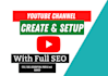 create and setup youtube channel