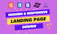 create responsive html landing page design