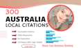 do 350 australia local citations backlinks for business SEO
