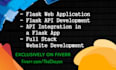 develop flask app to build website and api