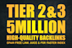 provide 5m HQ verified backlinks for higher ranking