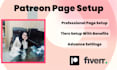 create an optimized patreon profile and do a professional patreon page setup