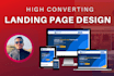 design highly profitable elementor landing page or website