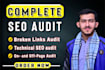 provide expert technical SEO audit report, competitor website analysis
