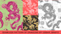 design seamless textile geometric abstract trendy patterns