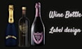 create a luxury wine bottle label design