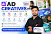 create ai ad creatives, static ads and web banners for your business