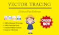 trace,convert,redraw,recreate logo or image in vector within 2 hrs