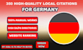 do high quality only german 350 citations for german local business SEO