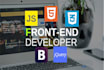 be your front end web developer html5, css3, js