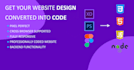 convert figma designs into react, vue, nuxt js and next js app