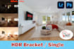 do real estate photo editing hdr and single image