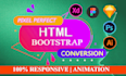 convert figma to html, xd to html, psd to html responsive