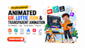 create animated gifs, lottie json and transparent animations