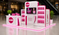 design a modern kiosk and product display stand