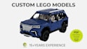 design a custom lego model and provide PDF instructions