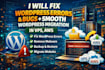 fix wordpress errors, bugs, backup and migrate website in vps, AWS