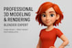 design custom 3d models, characters, or products