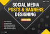 design social media posts and banners