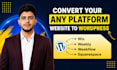 convert PSD, xd, figma to wordpress website using elementor pro
