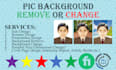 remove and change bg or suit professionally