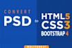 convert PSD to HTML,CSS responsive