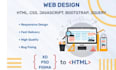 create a fully responsive website design using HTML, CSS