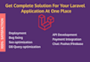 fix bugs and security issues in laravel application