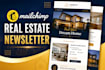 design responsive real estate mailchimp email newsletter templates