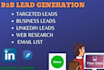 create b2b leads list with fastest delivery